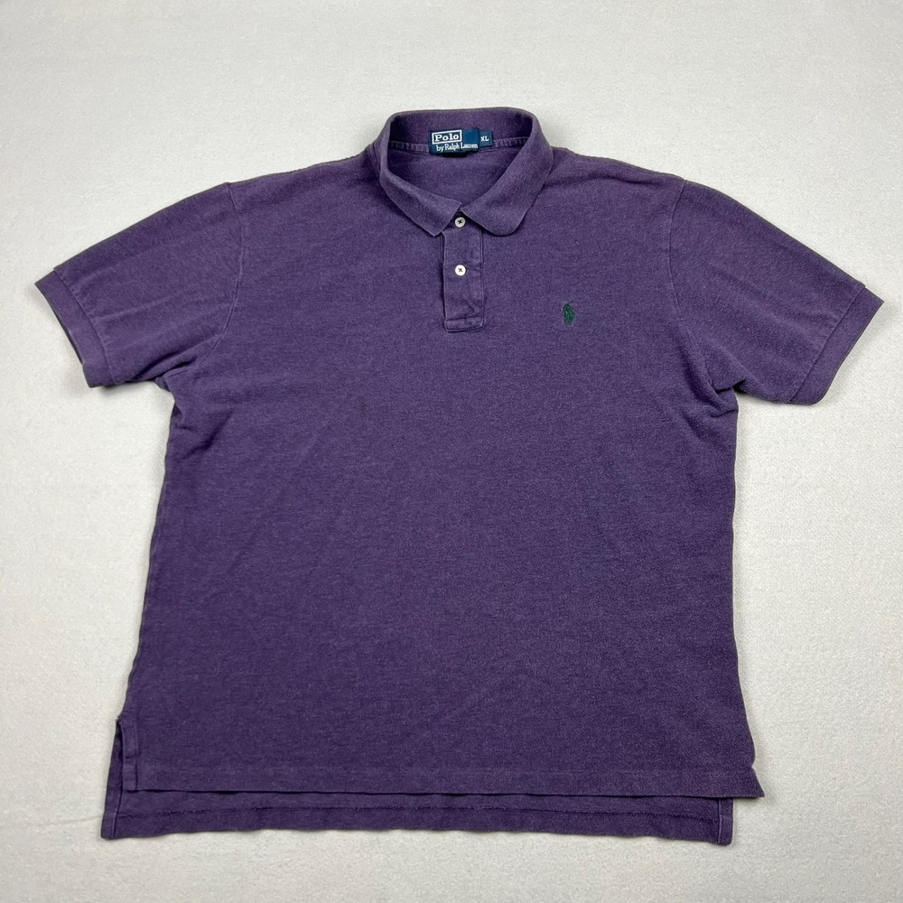 Vintage Polo‎ Ralph Lauren Men's XL Eggplant Polo Shirt Made In USA 1990s CNMI